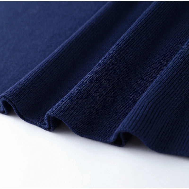 Elegant Knit Vest Suits Women Solid Single Breasted O-neck Sleeveless Slim Waistcoat Bodycon Midi Skirts