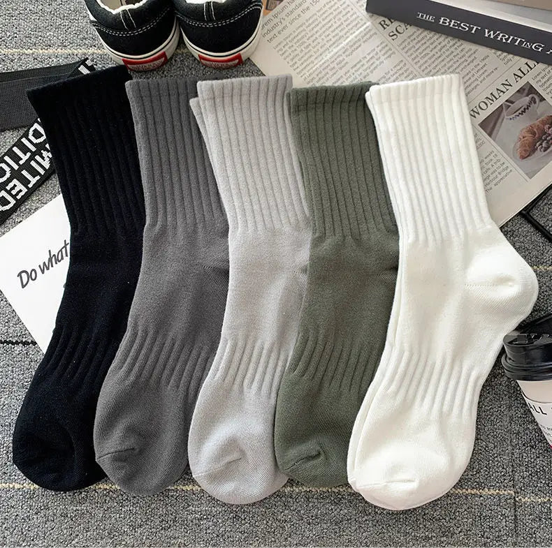 New 5 Pairs Cool Men Black White Warm Socks Set