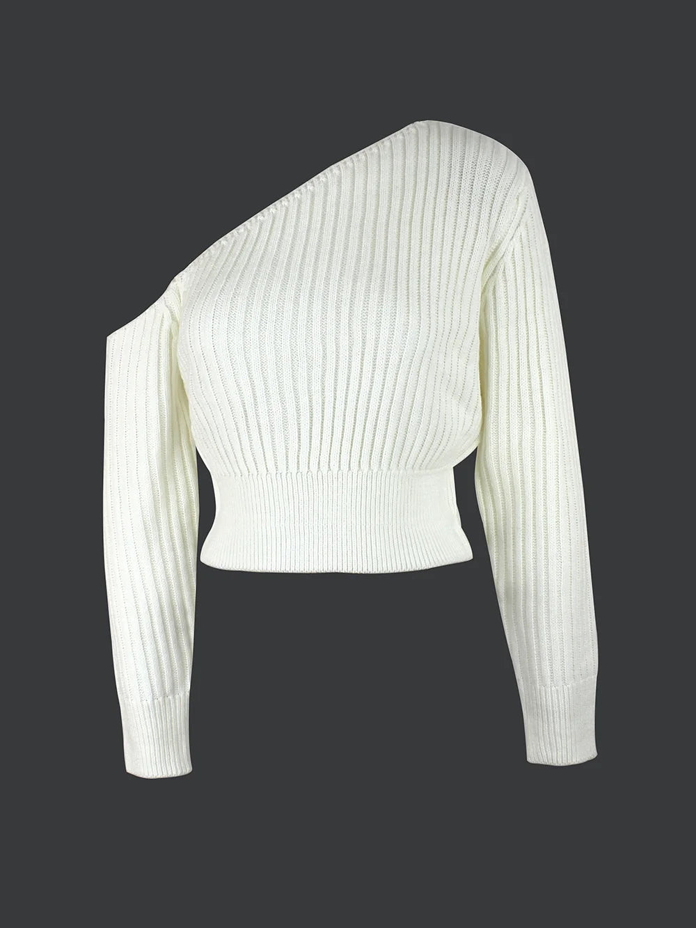 Women's long-sleeved off-the-shoulder casual sweater spring, autumn and winter